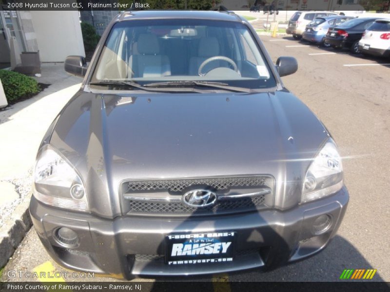 Platinum Silver / Black 2008 Hyundai Tucson GLS