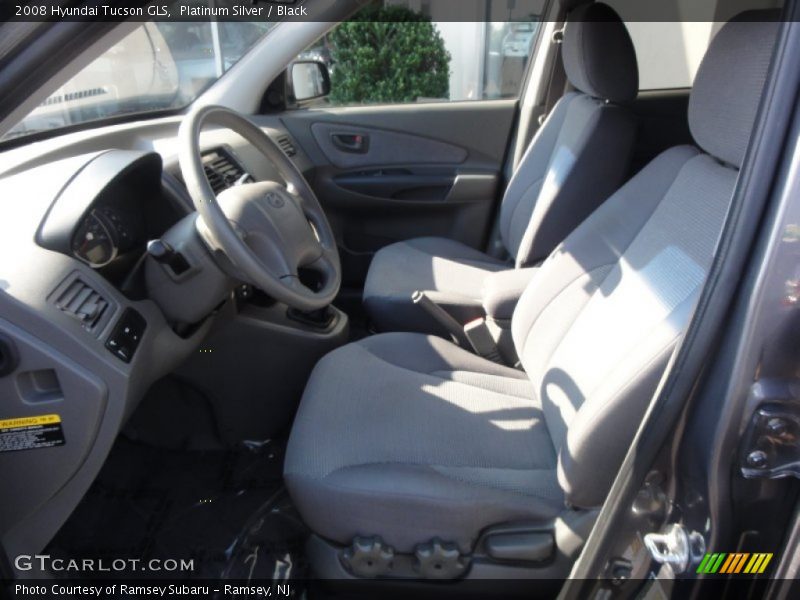 Platinum Silver / Black 2008 Hyundai Tucson GLS