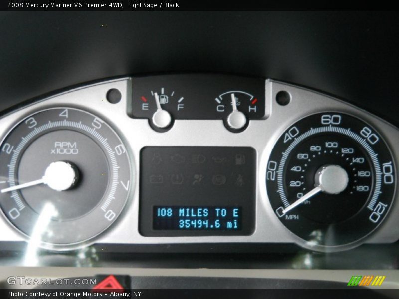 Light Sage / Black 2008 Mercury Mariner V6 Premier 4WD