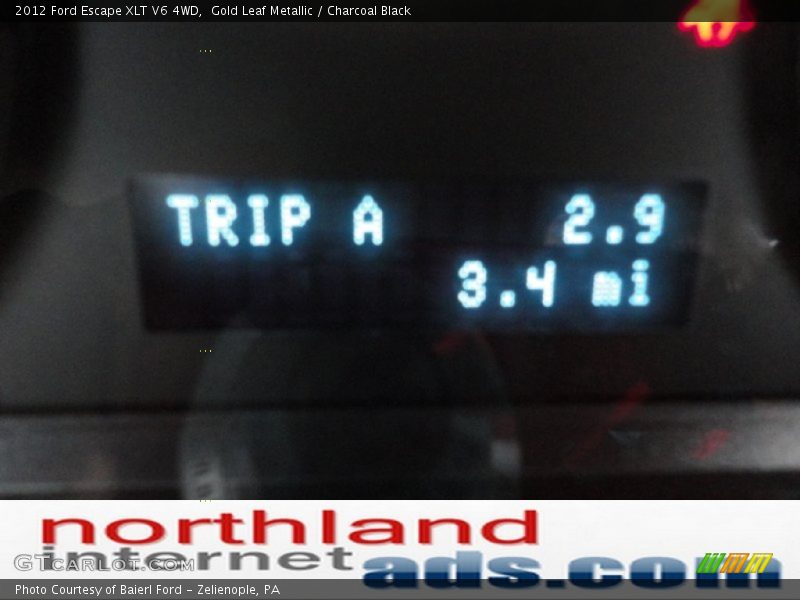 Gold Leaf Metallic / Charcoal Black 2012 Ford Escape XLT V6 4WD