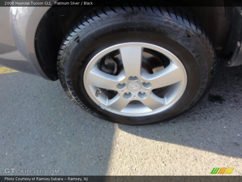 Platinum Silver / Black 2008 Hyundai Tucson GLS