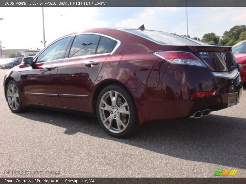 Basque Red Pearl / Ebony 2009 Acura TL 3.7 SH-AWD