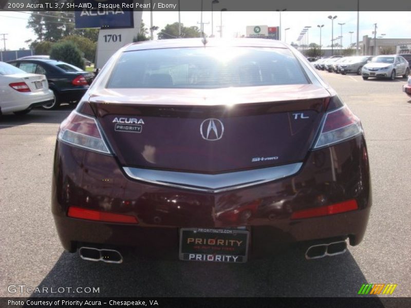 Basque Red Pearl / Ebony 2009 Acura TL 3.7 SH-AWD