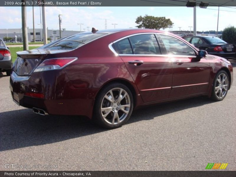 Basque Red Pearl / Ebony 2009 Acura TL 3.7 SH-AWD