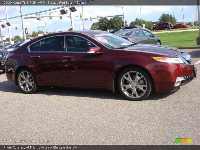Basque Red Pearl / Ebony 2009 Acura TL 3.7 SH-AWD