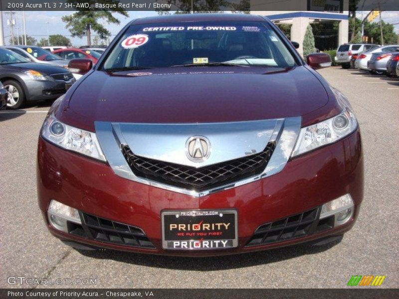 Basque Red Pearl / Ebony 2009 Acura TL 3.7 SH-AWD