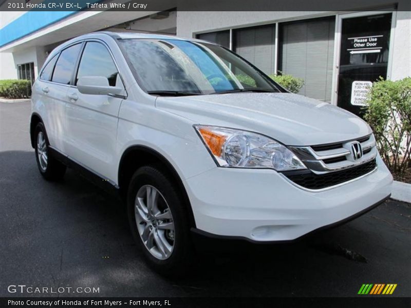 Taffeta White / Gray 2011 Honda CR-V EX-L