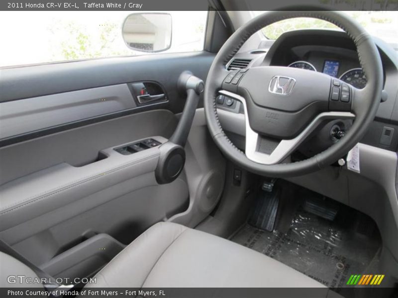 Taffeta White / Gray 2011 Honda CR-V EX-L