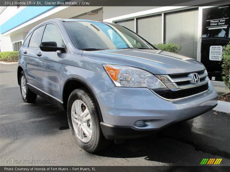 Glacier Blue Metallic / Gray 2011 Honda CR-V EX
