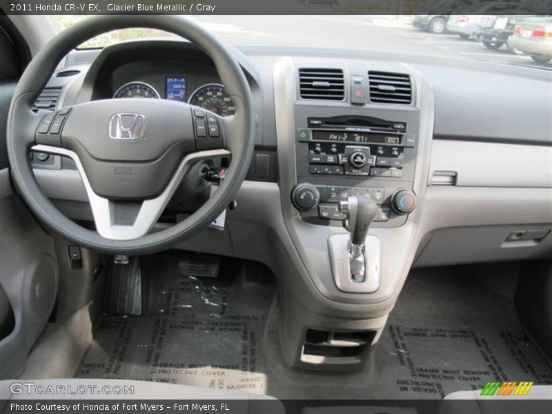 Glacier Blue Metallic / Gray 2011 Honda CR-V EX