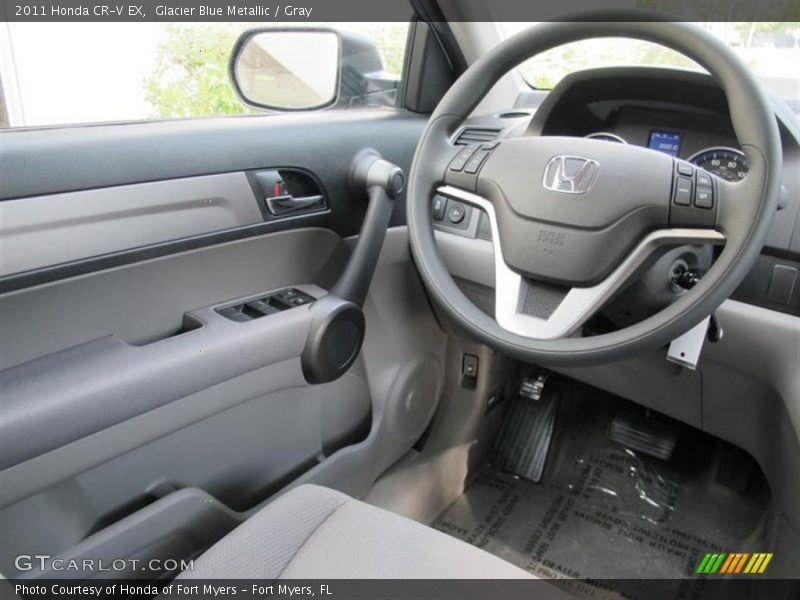 Glacier Blue Metallic / Gray 2011 Honda CR-V EX