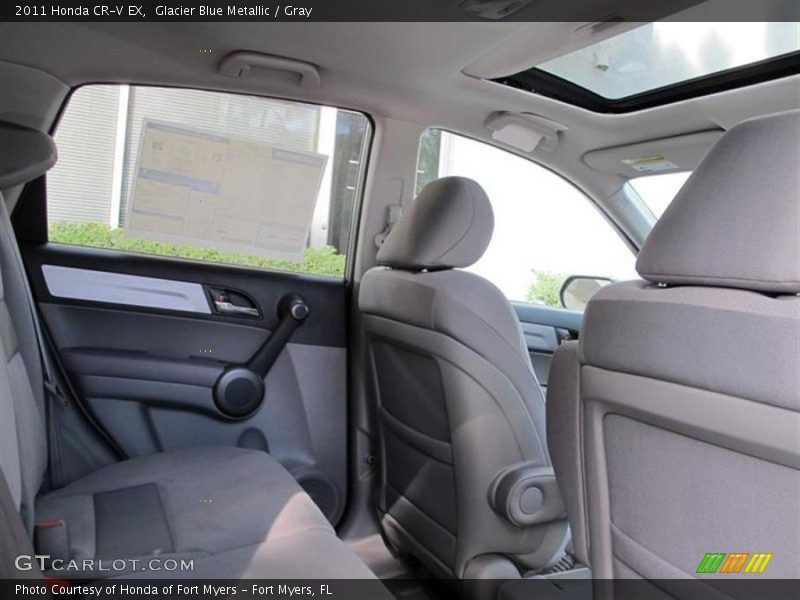 Glacier Blue Metallic / Gray 2011 Honda CR-V EX