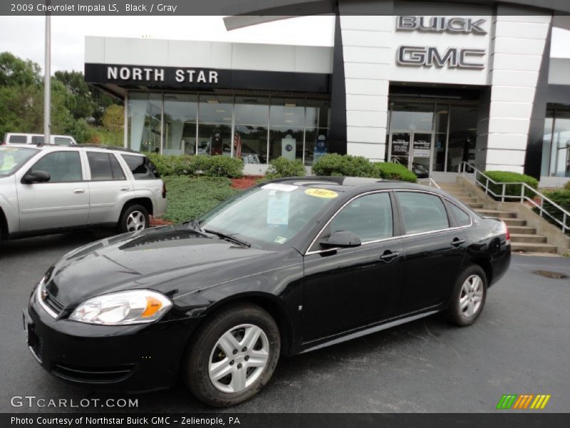 Black / Gray 2009 Chevrolet Impala LS