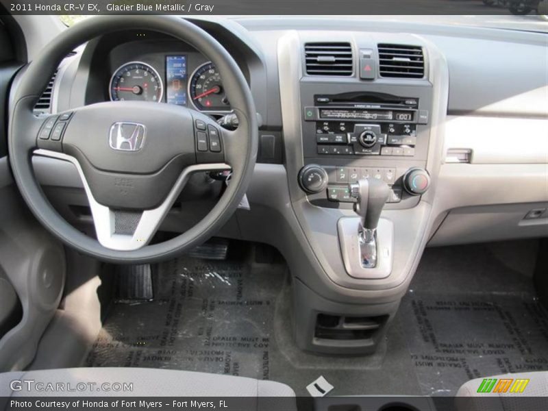 Glacier Blue Metallic / Gray 2011 Honda CR-V EX