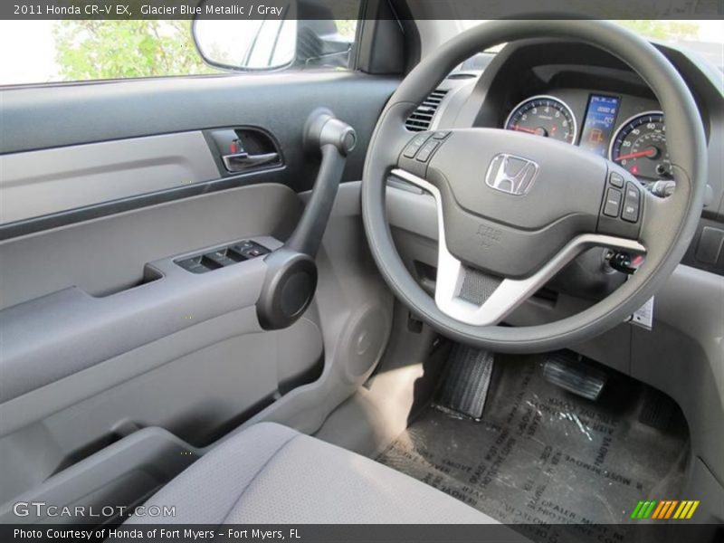 Glacier Blue Metallic / Gray 2011 Honda CR-V EX