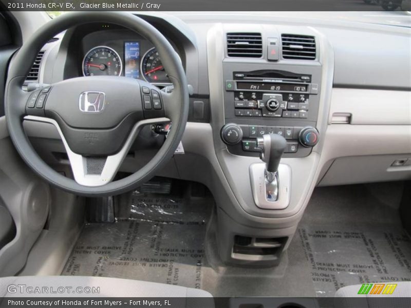 Glacier Blue Metallic / Gray 2011 Honda CR-V EX