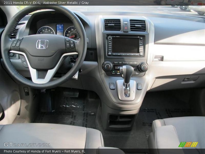 Alabaster Silver Metallic / Gray 2011 Honda CR-V EX-L