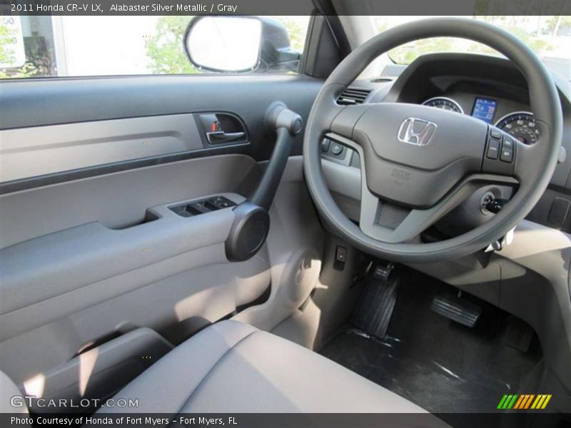 Alabaster Silver Metallic / Gray 2011 Honda CR-V LX