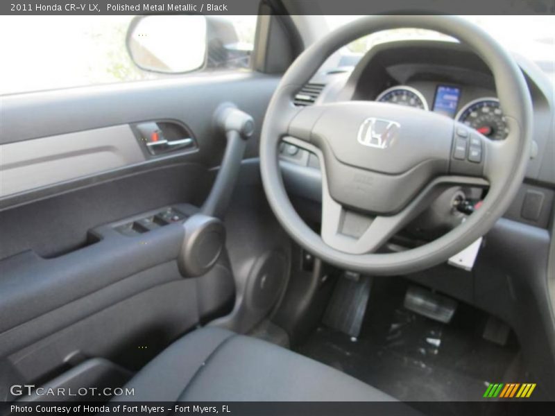 Polished Metal Metallic / Black 2011 Honda CR-V LX