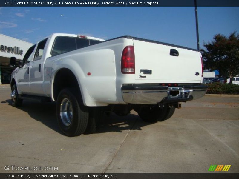 Oxford White / Medium Graphite 2001 Ford F350 Super Duty XLT Crew Cab 4x4 Dually