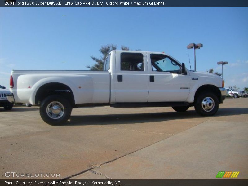 Oxford White / Medium Graphite 2001 Ford F350 Super Duty XLT Crew Cab 4x4 Dually