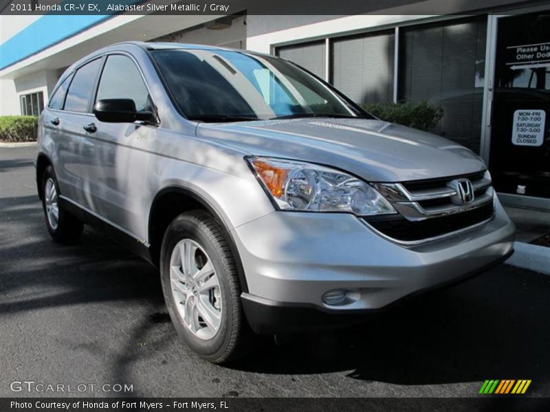 Alabaster Silver Metallic / Gray 2011 Honda CR-V EX