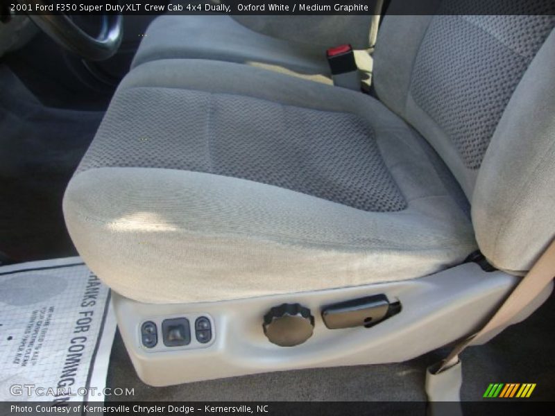 Oxford White / Medium Graphite 2001 Ford F350 Super Duty XLT Crew Cab 4x4 Dually
