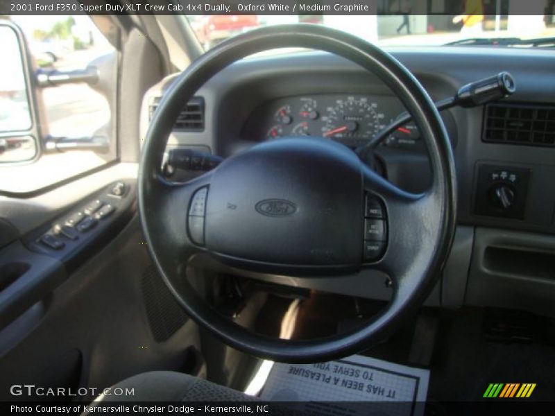 Oxford White / Medium Graphite 2001 Ford F350 Super Duty XLT Crew Cab 4x4 Dually