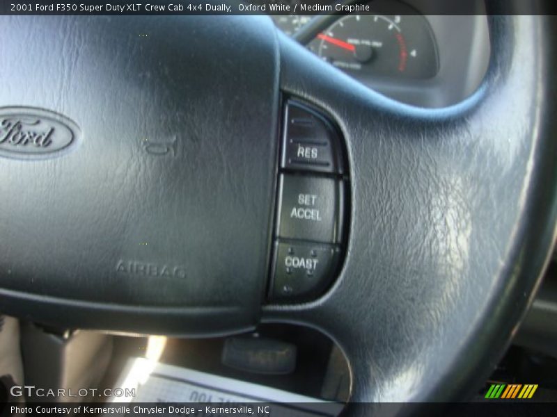 Oxford White / Medium Graphite 2001 Ford F350 Super Duty XLT Crew Cab 4x4 Dually