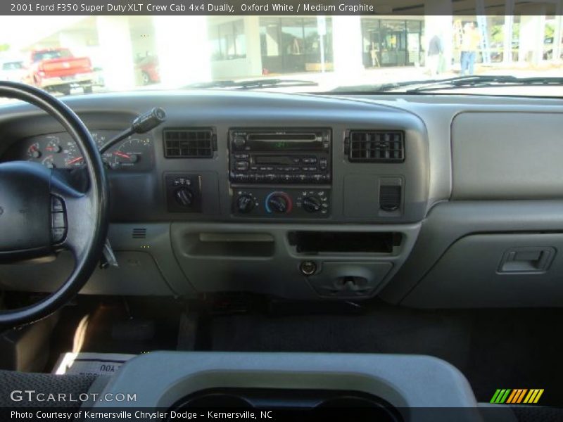 Oxford White / Medium Graphite 2001 Ford F350 Super Duty XLT Crew Cab 4x4 Dually