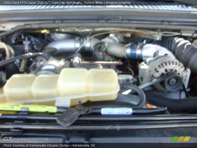 Oxford White / Medium Graphite 2001 Ford F350 Super Duty XLT Crew Cab 4x4 Dually