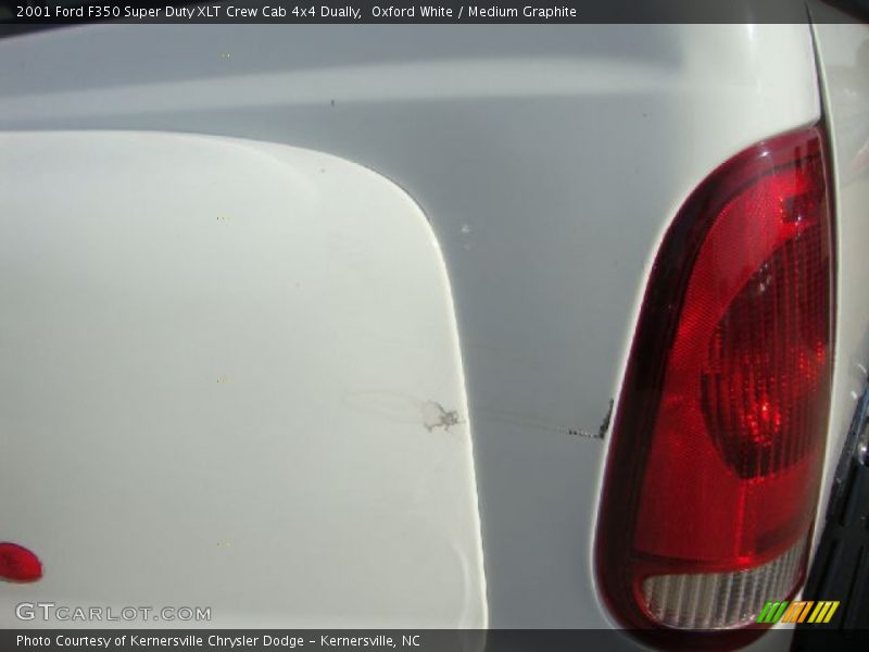 Oxford White / Medium Graphite 2001 Ford F350 Super Duty XLT Crew Cab 4x4 Dually