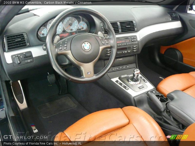 Carbon Black Metallic / Cinnamon 2003 BMW M3 Convertible