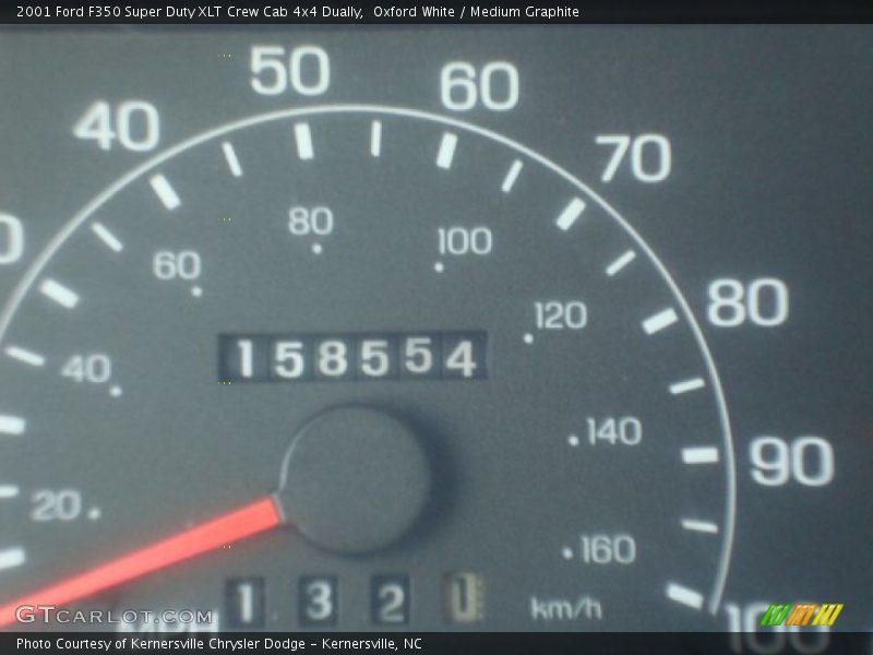 Oxford White / Medium Graphite 2001 Ford F350 Super Duty XLT Crew Cab 4x4 Dually