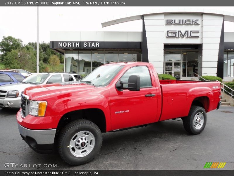 Fire Red / Dark Titanium 2012 GMC Sierra 2500HD Regular Cab 4x4