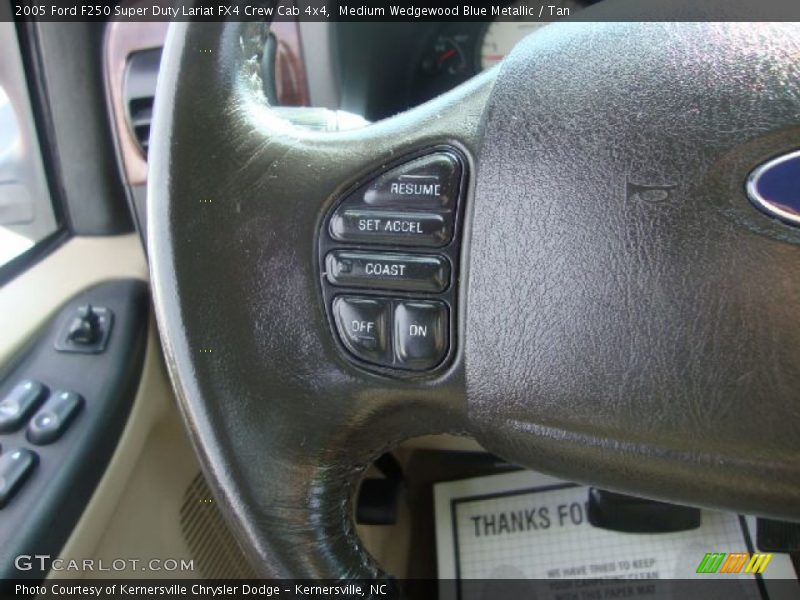 Medium Wedgewood Blue Metallic / Tan 2005 Ford F250 Super Duty Lariat FX4 Crew Cab 4x4