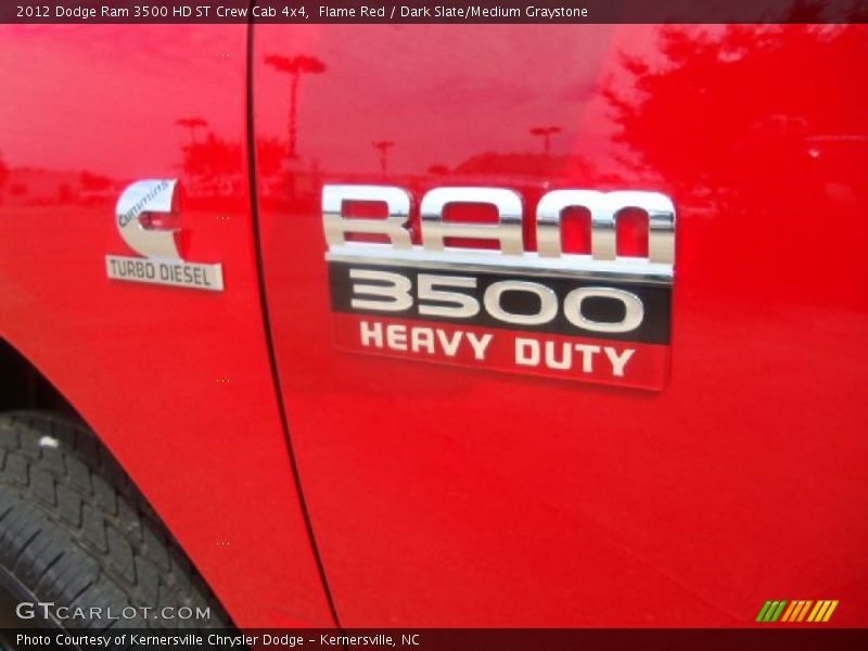 Flame Red / Dark Slate/Medium Graystone 2012 Dodge Ram 3500 HD ST Crew Cab 4x4