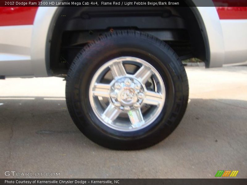 Flame Red / Light Pebble Beige/Bark Brown 2012 Dodge Ram 3500 HD Laramie Mega Cab 4x4