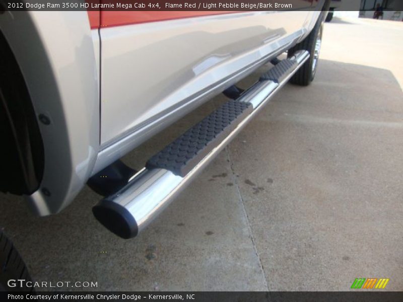 Flame Red / Light Pebble Beige/Bark Brown 2012 Dodge Ram 3500 HD Laramie Mega Cab 4x4
