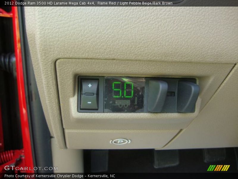 Flame Red / Light Pebble Beige/Bark Brown 2012 Dodge Ram 3500 HD Laramie Mega Cab 4x4