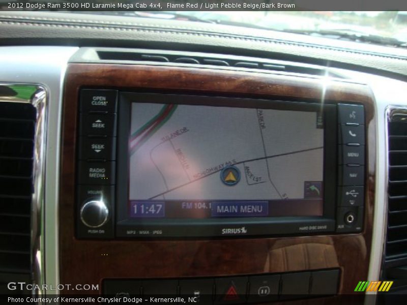Flame Red / Light Pebble Beige/Bark Brown 2012 Dodge Ram 3500 HD Laramie Mega Cab 4x4