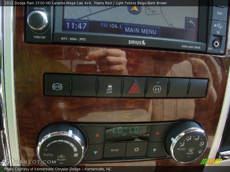 Flame Red / Light Pebble Beige/Bark Brown 2012 Dodge Ram 3500 HD Laramie Mega Cab 4x4