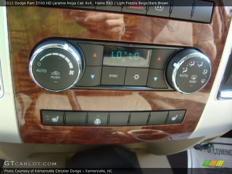 Flame Red / Light Pebble Beige/Bark Brown 2012 Dodge Ram 3500 HD Laramie Mega Cab 4x4