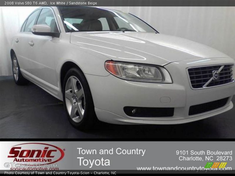 Ice White / Sandstone Beige 2008 Volvo S80 T6 AWD