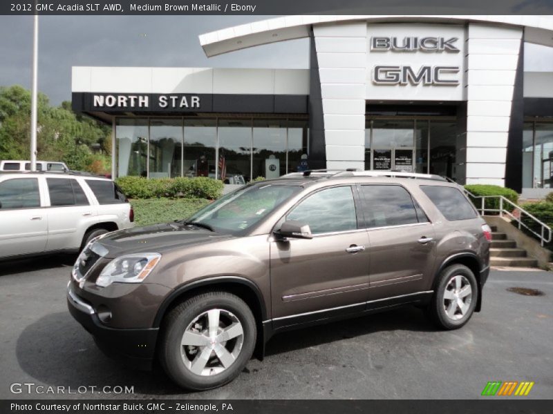 Medium Brown Metallic / Ebony 2012 GMC Acadia SLT AWD