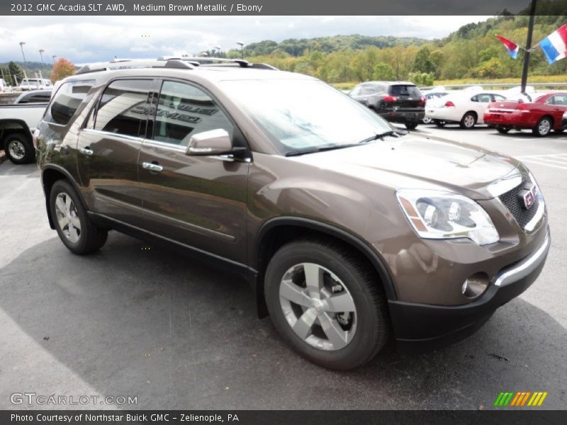 Medium Brown Metallic / Ebony 2012 GMC Acadia SLT AWD