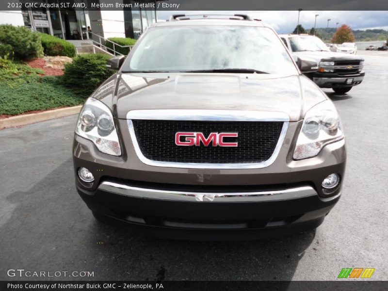 Medium Brown Metallic / Ebony 2012 GMC Acadia SLT AWD