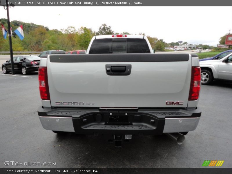 Quicksilver Metallic / Ebony 2012 GMC Sierra 3500HD SLT Crew Cab 4x4 Dually