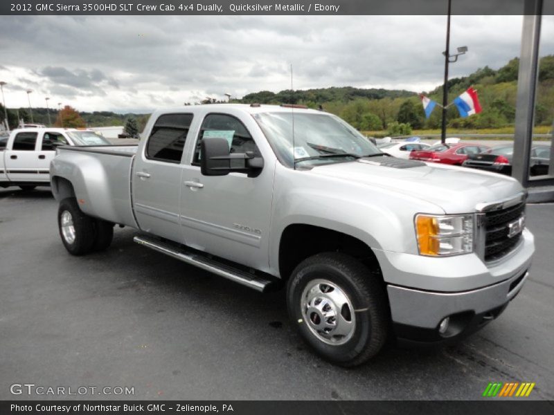  2012 Sierra 3500HD SLT Crew Cab 4x4 Dually Quicksilver Metallic