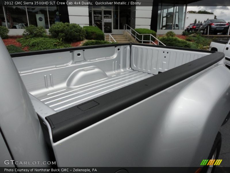 Quicksilver Metallic / Ebony 2012 GMC Sierra 3500HD SLT Crew Cab 4x4 Dually